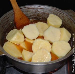 Тушёный картофель Каламбур с фаршем