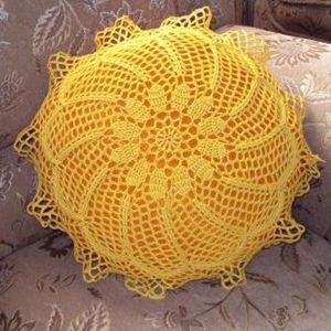 Схемы подушек крючком