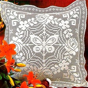 Схемы подушек крючком