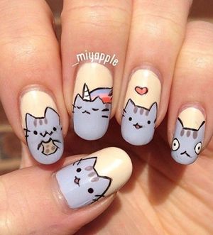 Идеи маникюра с котиками