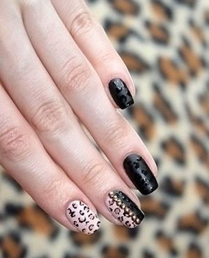 Леопардовый маникюр