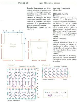 Женские кофты крючком, выкройки.