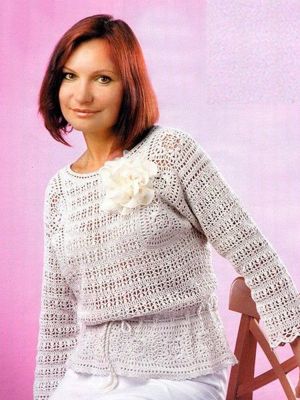 Женские кофты крючком, выкройки.