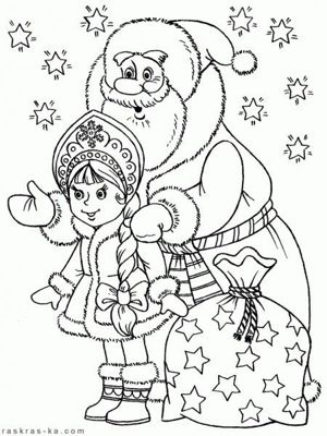 Новогодние раскраски для детей