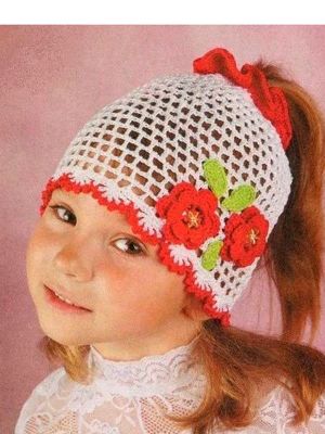 Летние головные уборы крючком — схемы