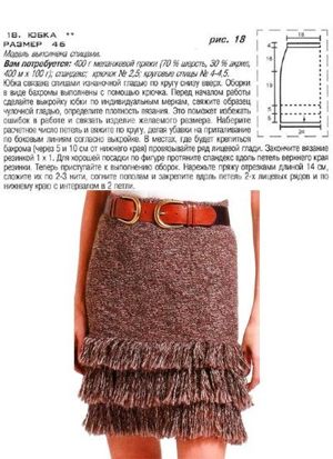 Юбки спицами, схемы.