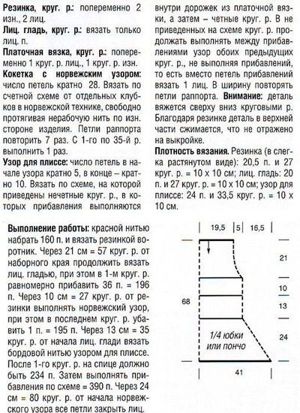 Юбки спицами, схемы.