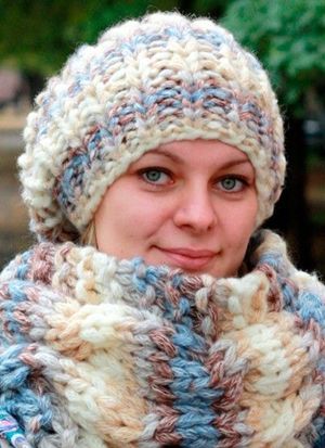 Женские шапки из толстой пряжи, идеи.