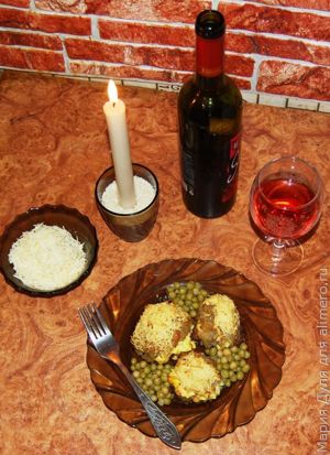 Стожки с куриным фаршем на скорую руку