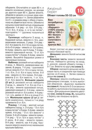 Детские панамки. Схемы вязания