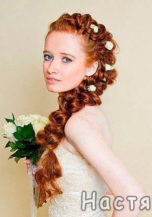 Свадебные прически в фольклорном стиле, идеи.