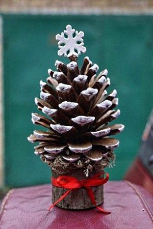 Новогодние поделки из шишек