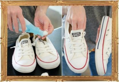7. Убрать пятна с белых кед, которые ещё вчера сияли чистотой в коробке, поможет средство для удаления лака с ногтей. 7. Убрать пятна с белых кед, которые ещё вчера сияли чистотой в коробке, поможет средство для удаления лака с ногтей.