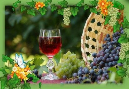 17. Виноградное вино. Продукты: 9-9,5 л. виноградного сока, 2-2,5 кг сахара. Приготовление: Налить виноградный сок в специальную емкость/бутыль, добавить сахар и тщательно перемешать. Установить водяной затвор или надеть на горлышко бутыли резиновую перчатку, предварительно сделав в ней проколы. Оставить бродить 5-ть недель. По истечении указанного срока перелить вино в бутылки, закрыть их пробками и убрать на хранение. 17. Виноградное вино. Продукты: 9-9,5 л. виноградного сока, 2-2,5 кг сахара. Приготовление: Налить виноградный сок в специальную емкость/бутыль, добавить сахар и тщательно перемешать. Установить водяной затвор или надеть на горлышко бутыли резиновую перчатку, предварительно сделав в ней проколы. Оставить бродить 5-ть недель. По истечении указанного срока перелить вино в бутылки, закрыть их пробками и убрать на хранение.