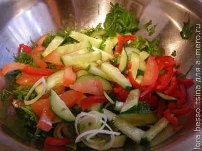 салат очищающий, зелень добавим