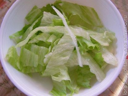 салат легкий, лист салата