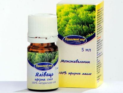Эфирное масло можжевельника. Им лечат свежие и гноящиеся раны, заболевания верхних дыхательных путей, туберкулез, чесотку; гонорею, импотенцию, раковые язвы. Применяется при инфекциях мочевых путей, почек, при циррозе, водянке, подагре, артриту, ревматизму; атеросклерозе. Способы применения: 2 капли масла на 1 ч.л. меда, растворить в 1/2 ст.теплой воды 2 раза в день; ванны, сауны - 2-3 капли; аромалампы - 2-3 капли; массаж - 5-6 капель на 10-15 г раст.масла; компрессы - 4 капли. Эфирное масло можжевельника. Им лечат свежие и гноящиеся раны, заболевания верхних дыхательных путей, туберкулез, чесотку; гонорею, импотенцию, раковые язвы. Применяется при инфекциях мочевых путей, почек, при циррозе, водянке, подагре, артриту, ревматизму; атеросклерозе. Способы применения: 2 капли масла на 1 ч.л. меда, растворить в 1/2 ст.теплой воды 2 раза в день; ванны, сауны - 2-3 капли; аромалампы - 2-3 капли; массаж - 5-6 капель на 10-15 г раст.масла; компрессы - 4 капли.