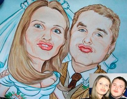Дружеский шарж понравится людям с хорошим чувством юмора. Все, что понадобится для воплощения идеи в жизнь, это фото молодых. Дружеский шарж понравится людям с хорошим чувством юмора. Все, что понадобится для воплощения идеи в жизнь, это фото молодых.