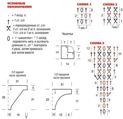 Купальники. Схемы вязания Купальники. Схемы вязания