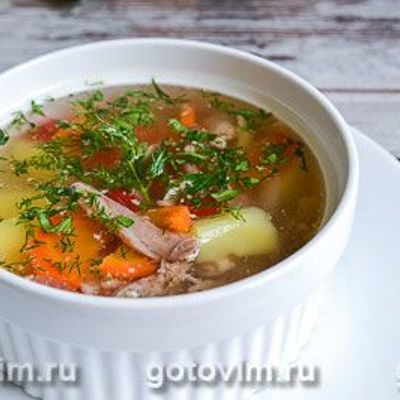 Суп с кроликом и овощами