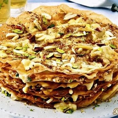 Марокканский торт с орехами и кремом