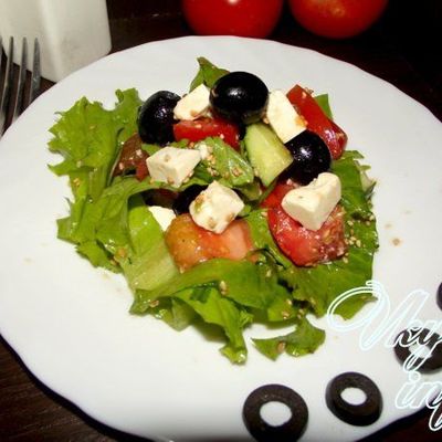 Греческий салат с сыром фета рецепт