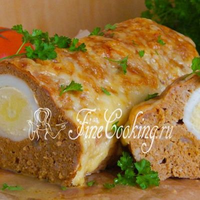 Митлоф мясной хлеб с яйцом