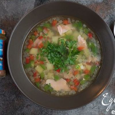 Суп из тунца с овощами