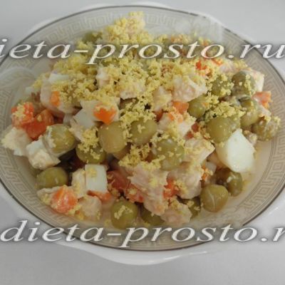 Диетический салат Оливье диета 5