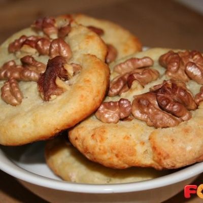 Творожное печенье с грецкими орехами