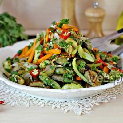 Тёплый салат из овощей