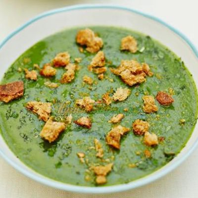 Сытный суп из овощей и зелени