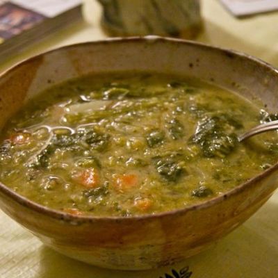 Суп из зеленой чечевицы