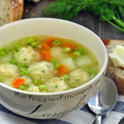 Быстрый суп с фрикадельками