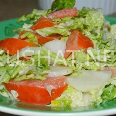 Салат из капусты с редькой