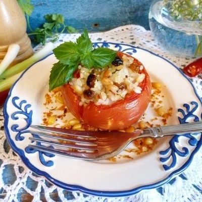 Фаршированные помидоры по-гречески