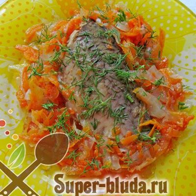 Рыба тушеная с овощами рецепт с фото