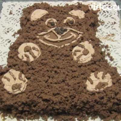 Бисквитный шоколадный торт Мишка