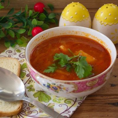 Томатный суп с сельдереем