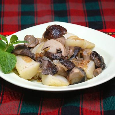 Картошка с жареными грибами