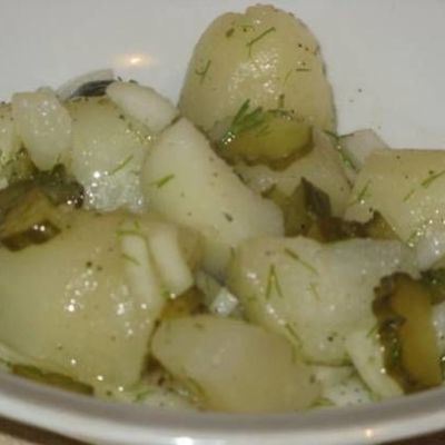 Австрийский теплый картофельный салат постный