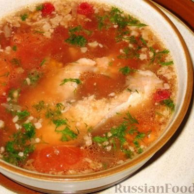 Рыбный суп с клюквой.
