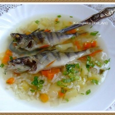 Суп рыбный из окушков с рисом