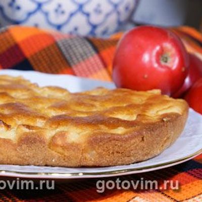 Яблочный пирог на манке