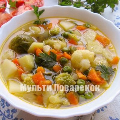 Суп из овощей в мультиварке