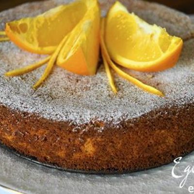 Апельсиново-миндальный пирог без муки