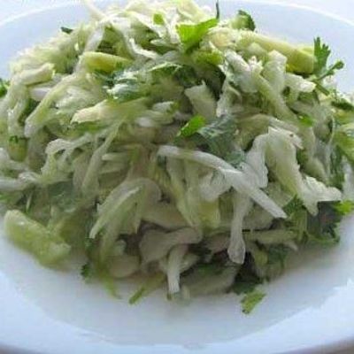Постный салат из капусты