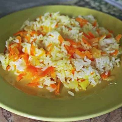 Рис на гарнир с морковью и луком