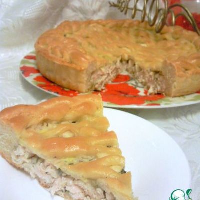 Пирог с курицей в соусе Бешамель