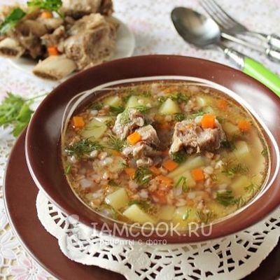 Гречневый суп с мясом